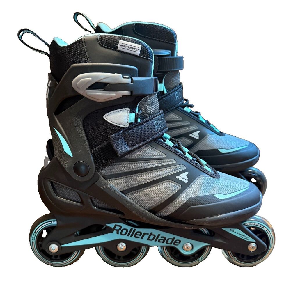Rollerblade Zetrablade W Women’s Size 10 Inline Skates 80mm Black Blue